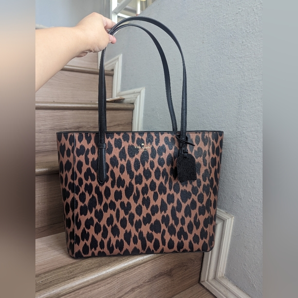 Kate Spade Schuyler Spotted Animal Print Medium Tote - Picture 3 of 7